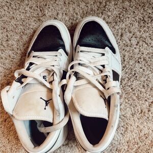 Jordan 1 Low Black and White Shoes